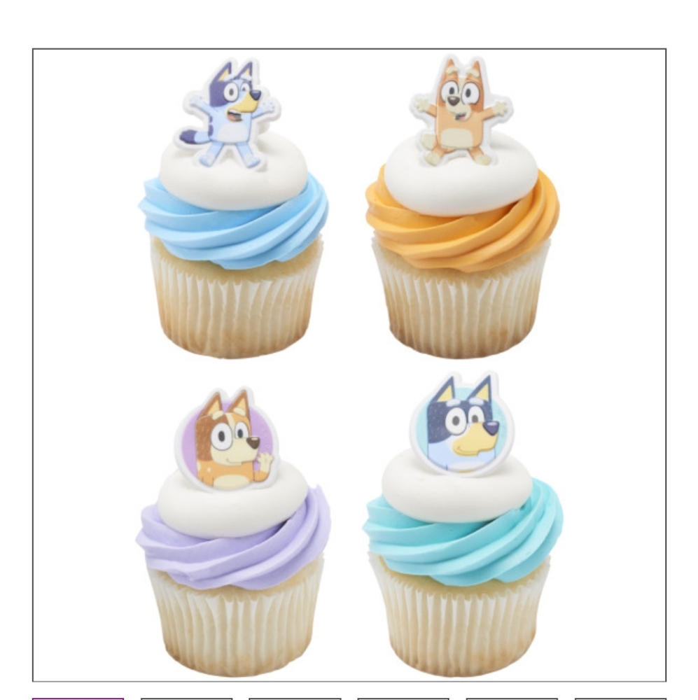 Bluey Cupcake Rings - Picture 2 of 7